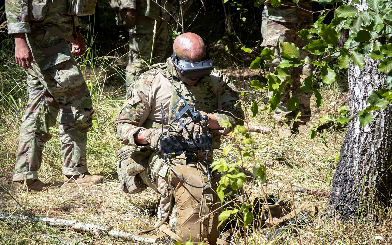 Army squads adapt to a battlefield where drones can bring fire in seconds