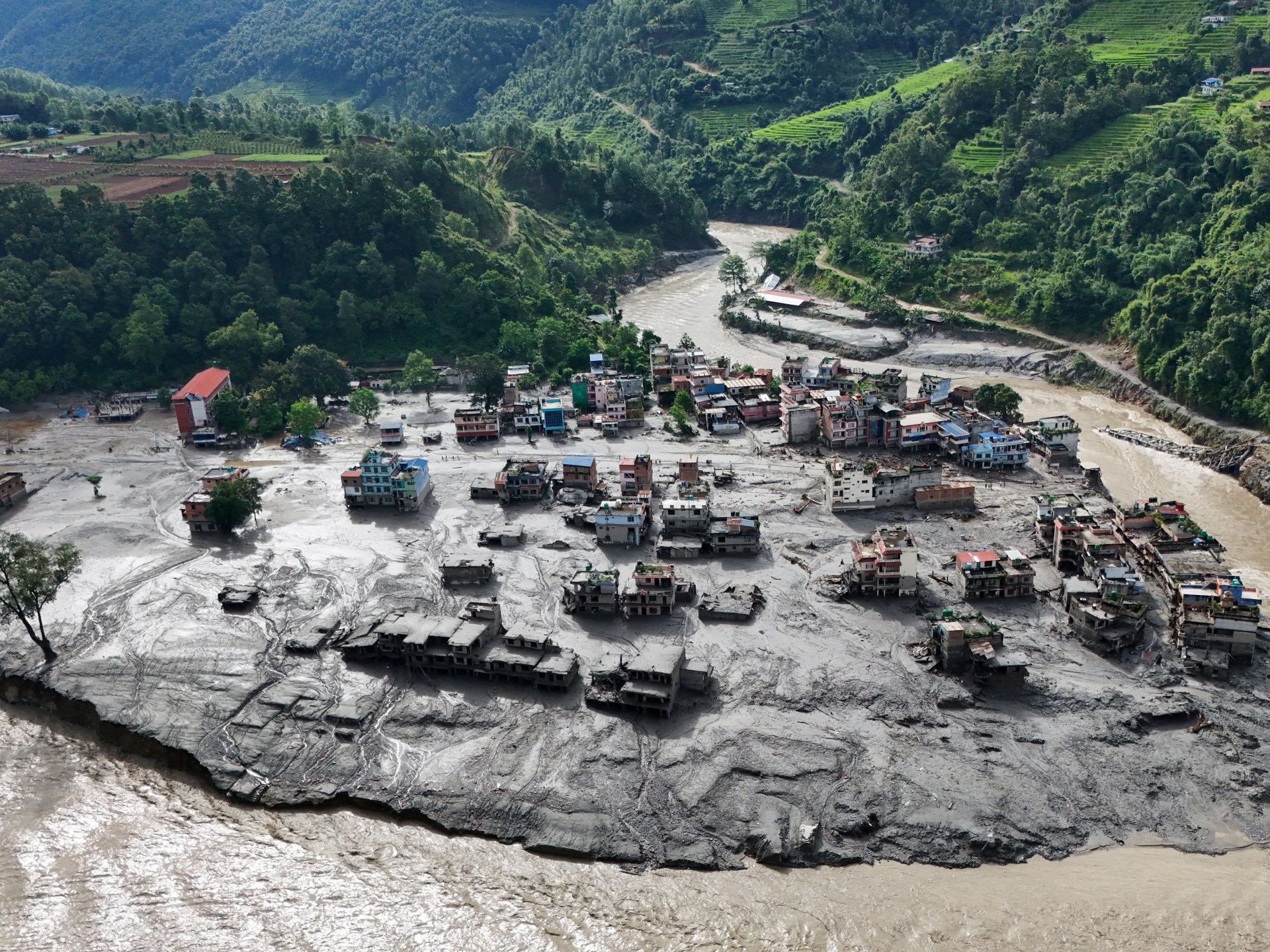 Photos: More than 1,300 missing in Nepal and Tibet after deadly floods