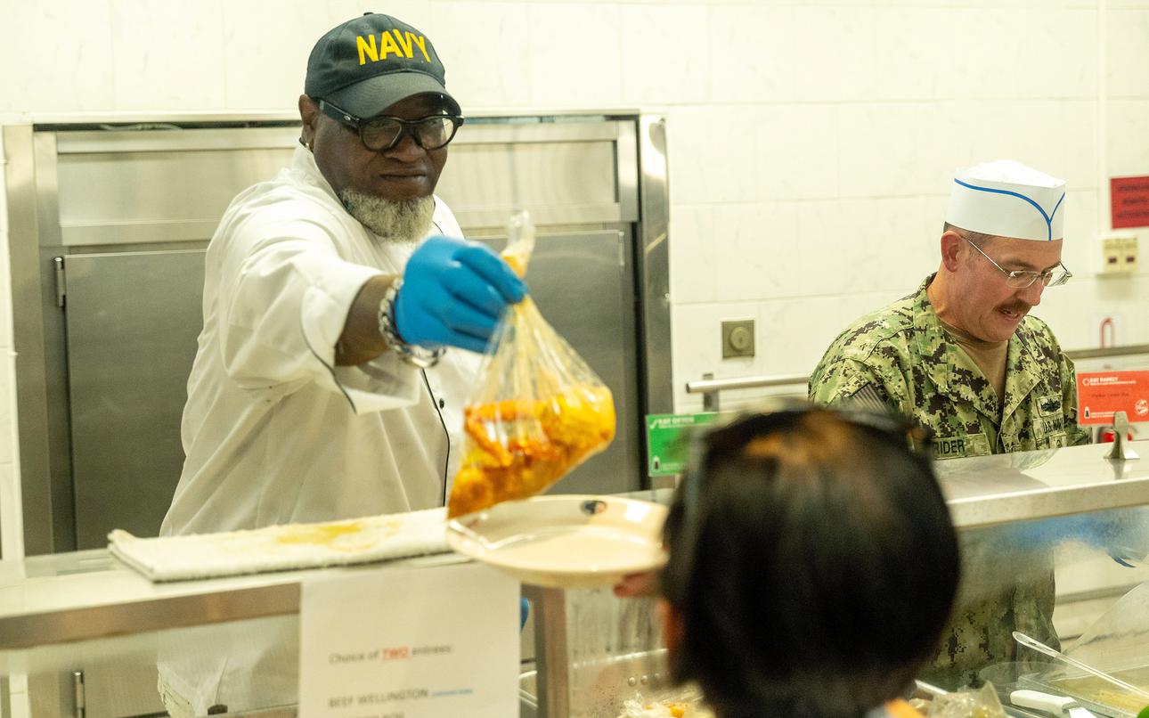 Food Network stars Bob and Moe swap barbecue pit for Navy galley in Japan