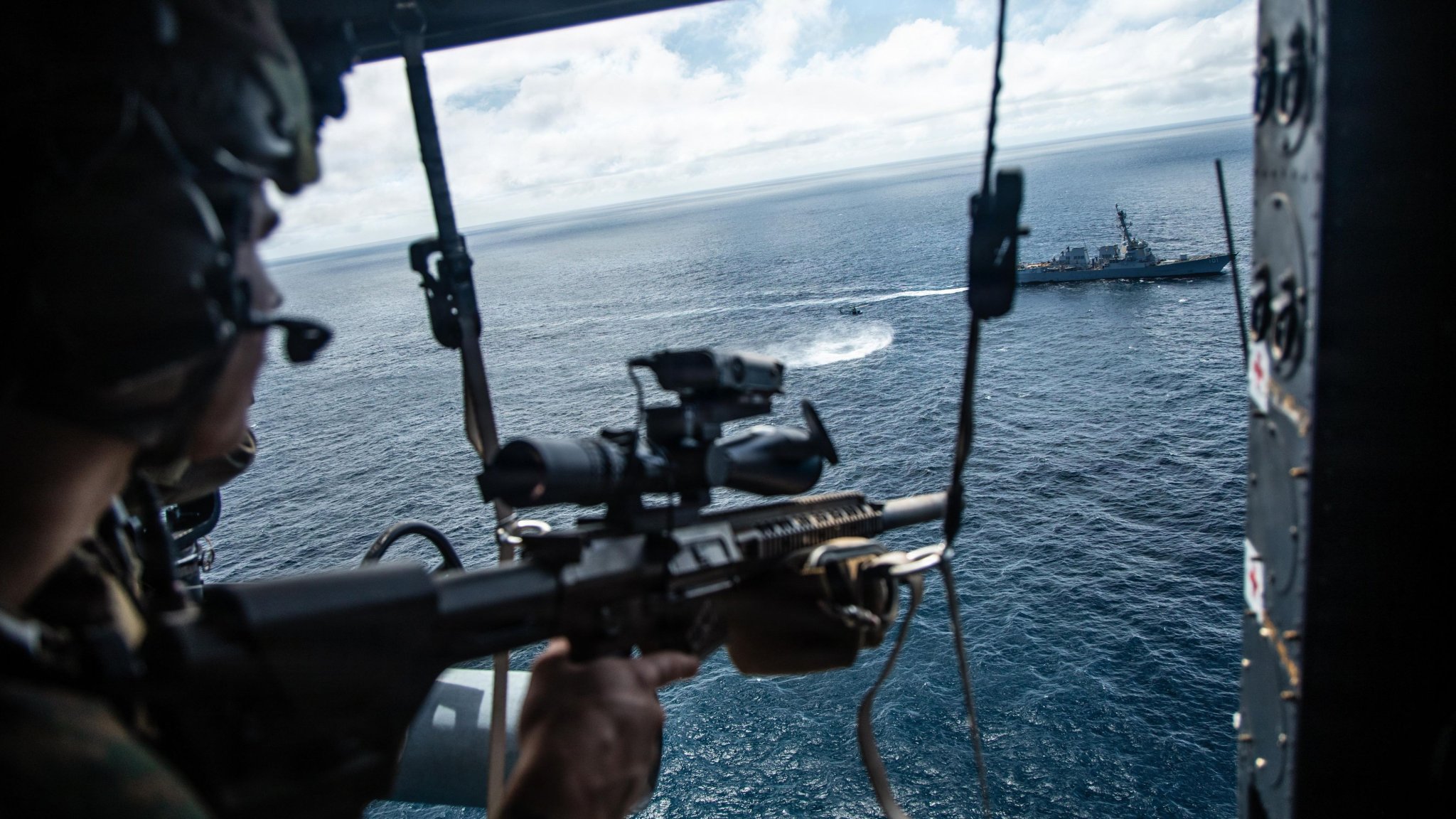 Marines board, sink alleged drug ship off Ecuador