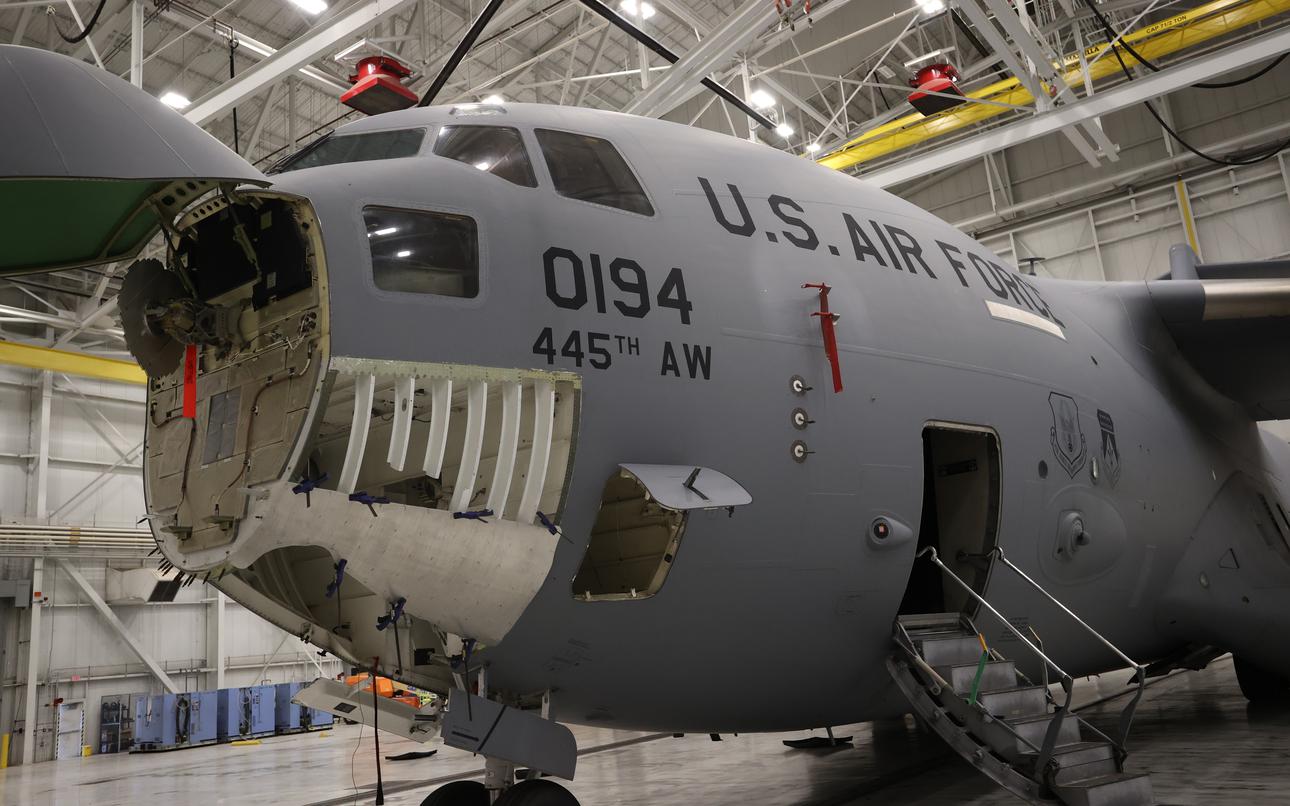Air Force uses robotics to create part for damaged C-17