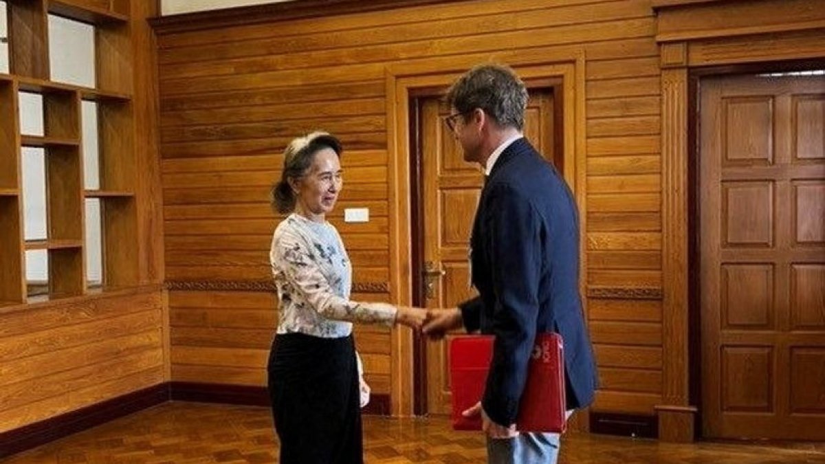 Myanmar releases first images of Aung San Suu Kyi since 2021 military coup