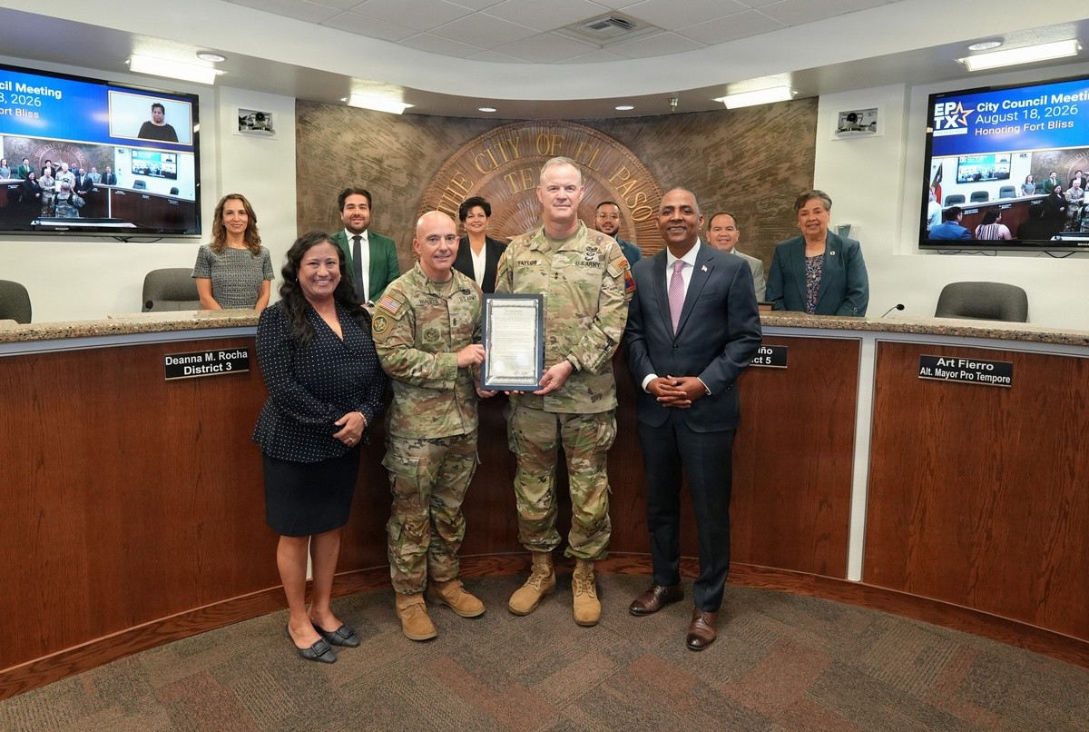 El Paso Proclaims Aug. 18 as 1st Armored Division and Fort Bliss Day