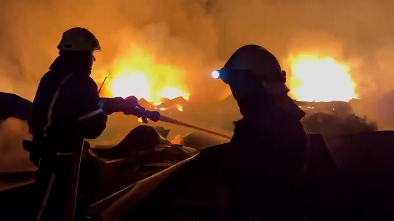 Videos show devastating damage in Kyiv, Ukraine, as Russian strikes kill at least 17