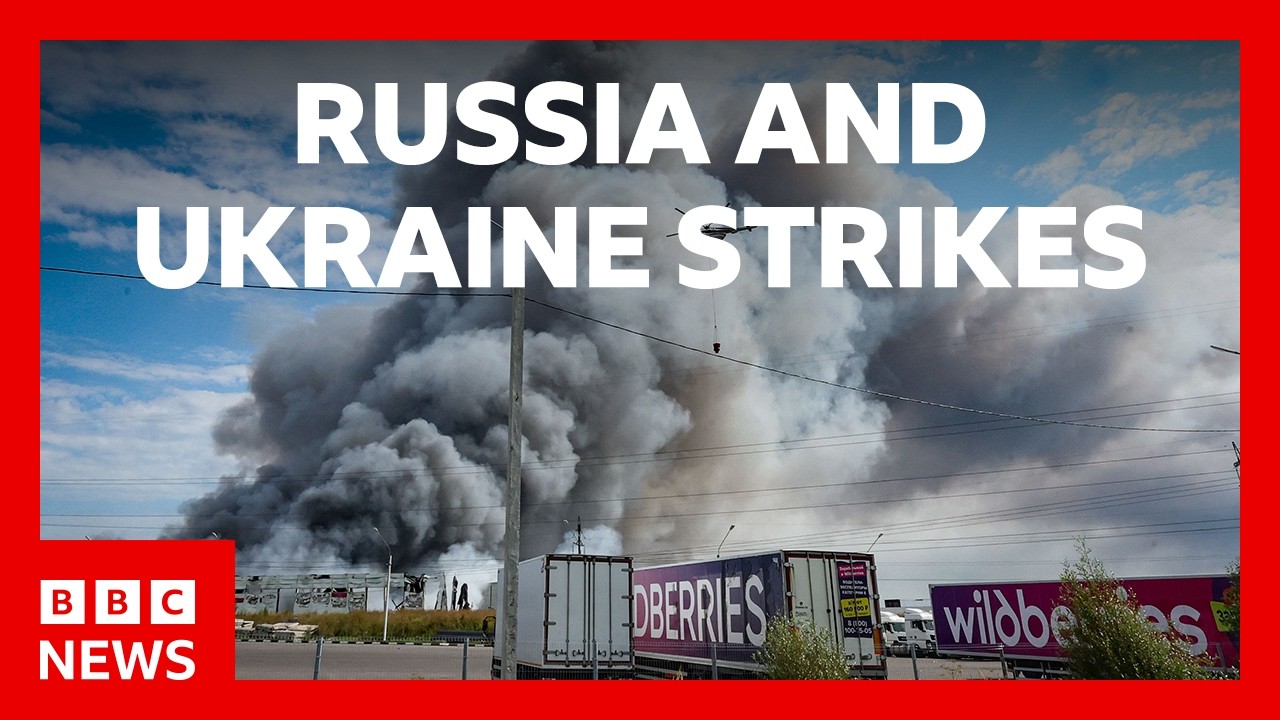 Russia says Ukraine fired ‘massive’ attack, as Kyiv market hit by Moscow strike | BBC News