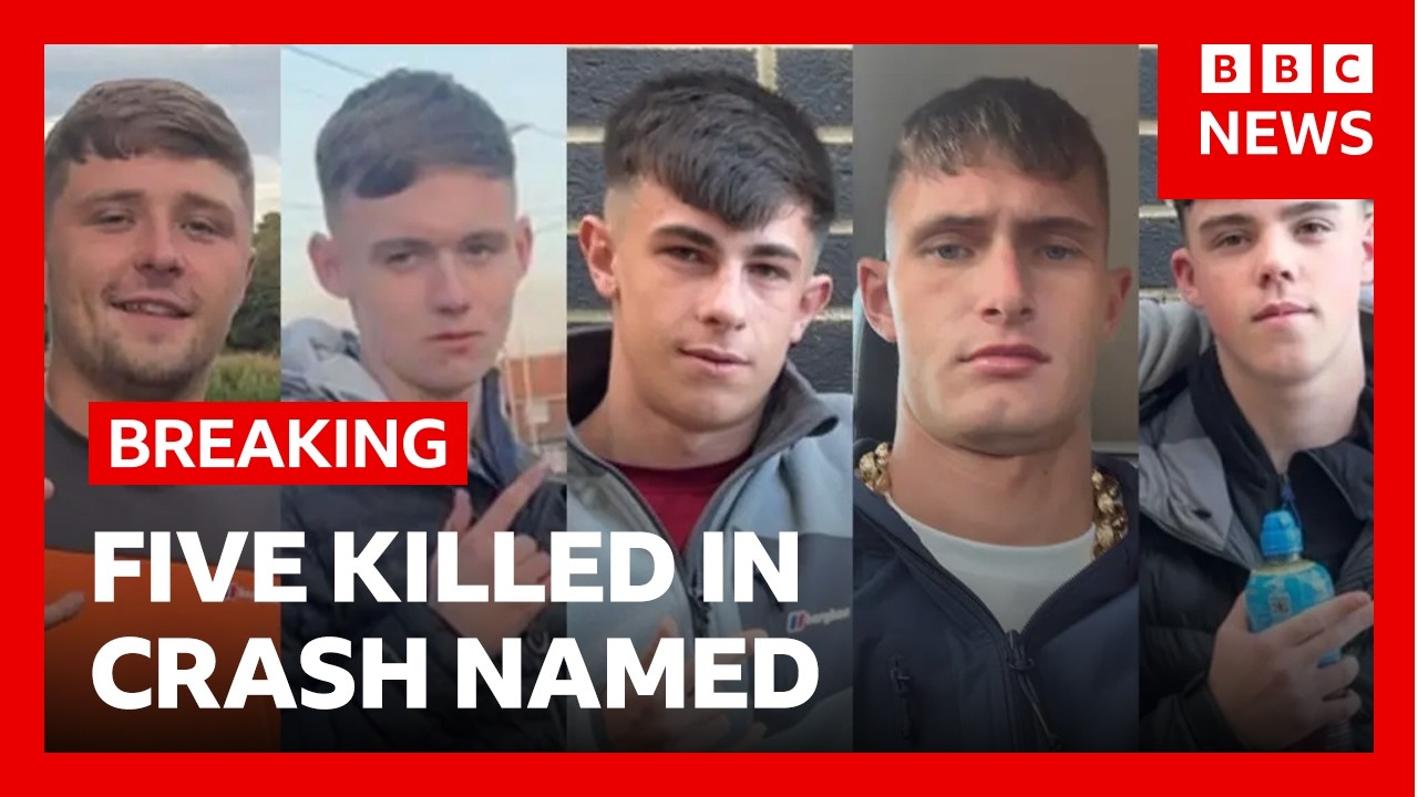Police name five young people killed in wrong-way collision near Middlesbrough | BBC News
