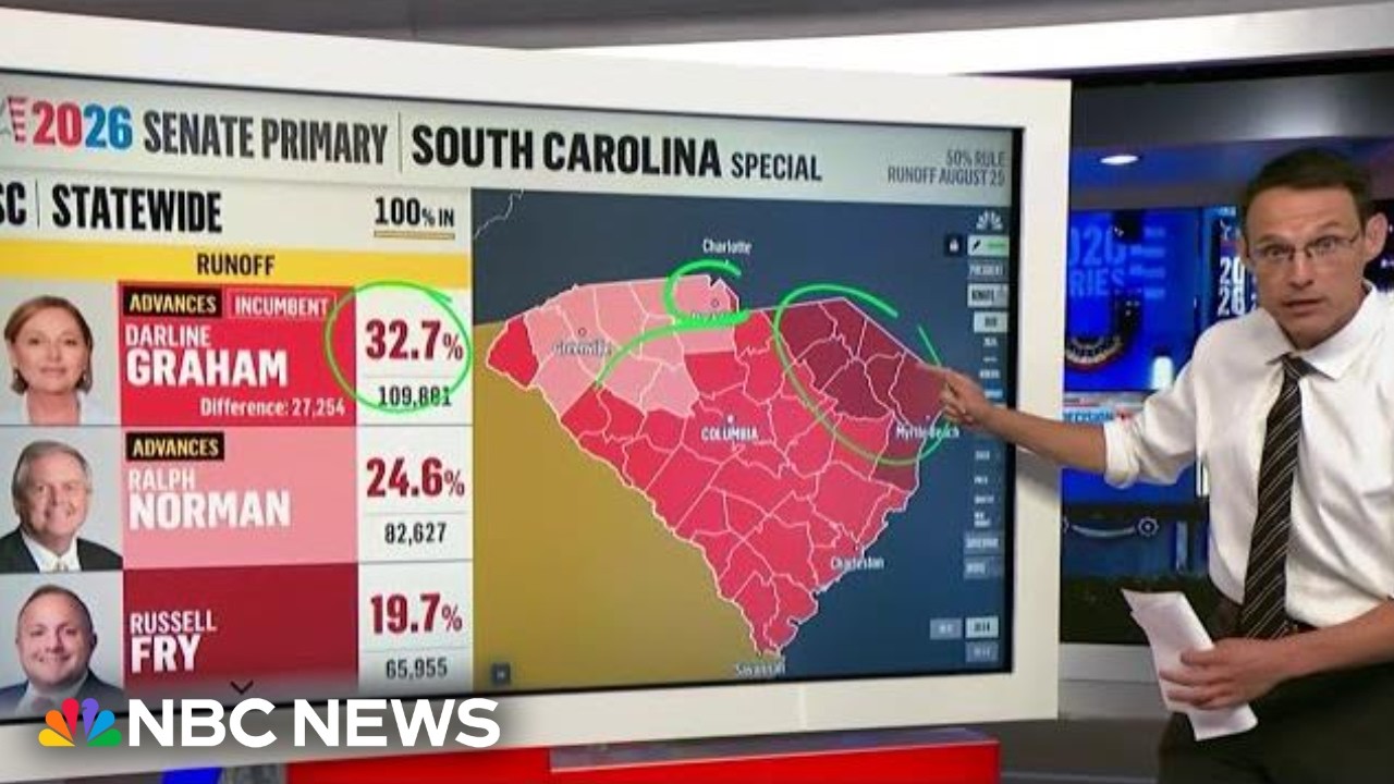 Kornacki previews key counties in the South Carolina runoff between Darline Graham & Ralph Norman