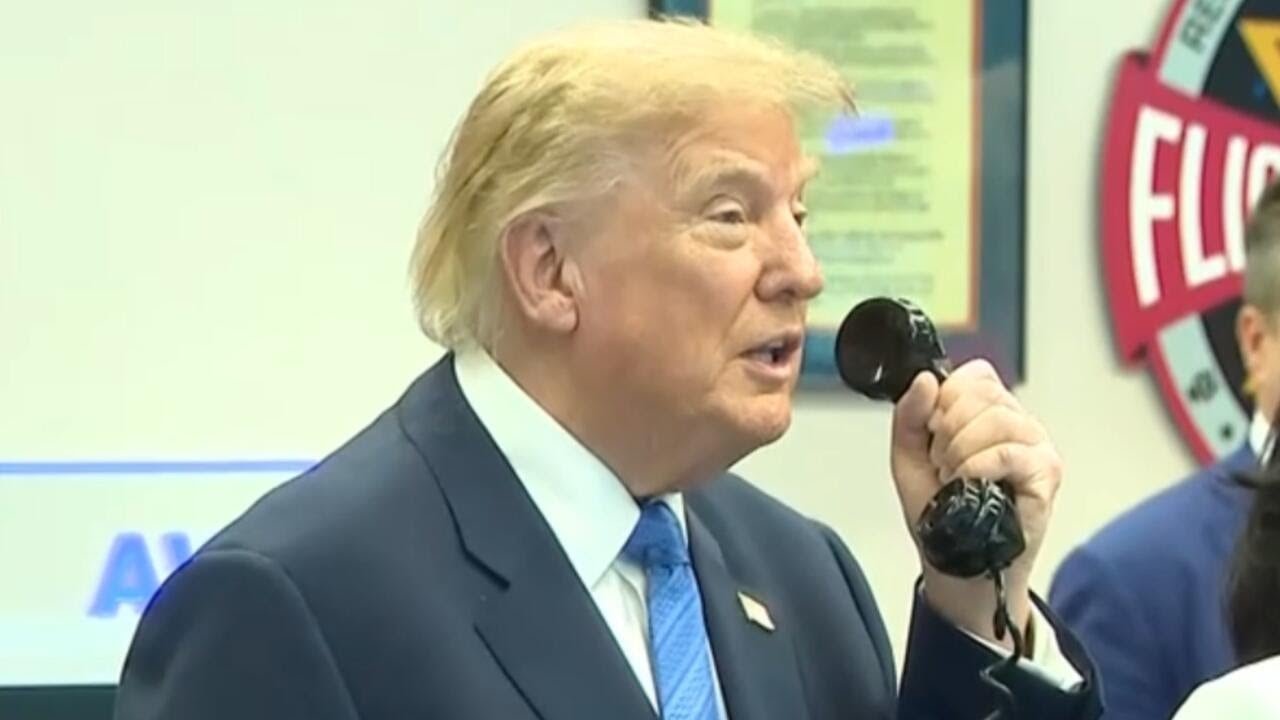 Trump calls International Space Station during visit to NASA Mission Control Center