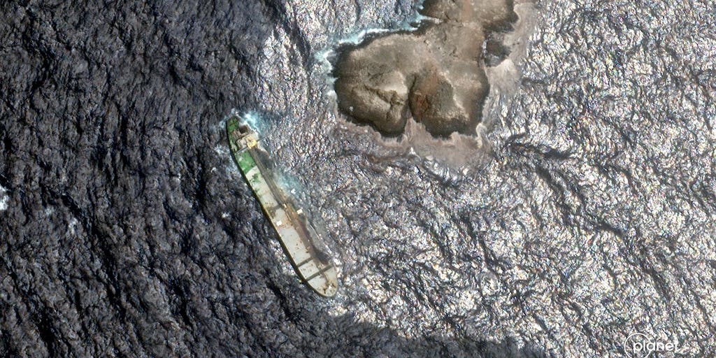 Satellite images show evidence of oil leak spreading from sanctioned vessel near Oman