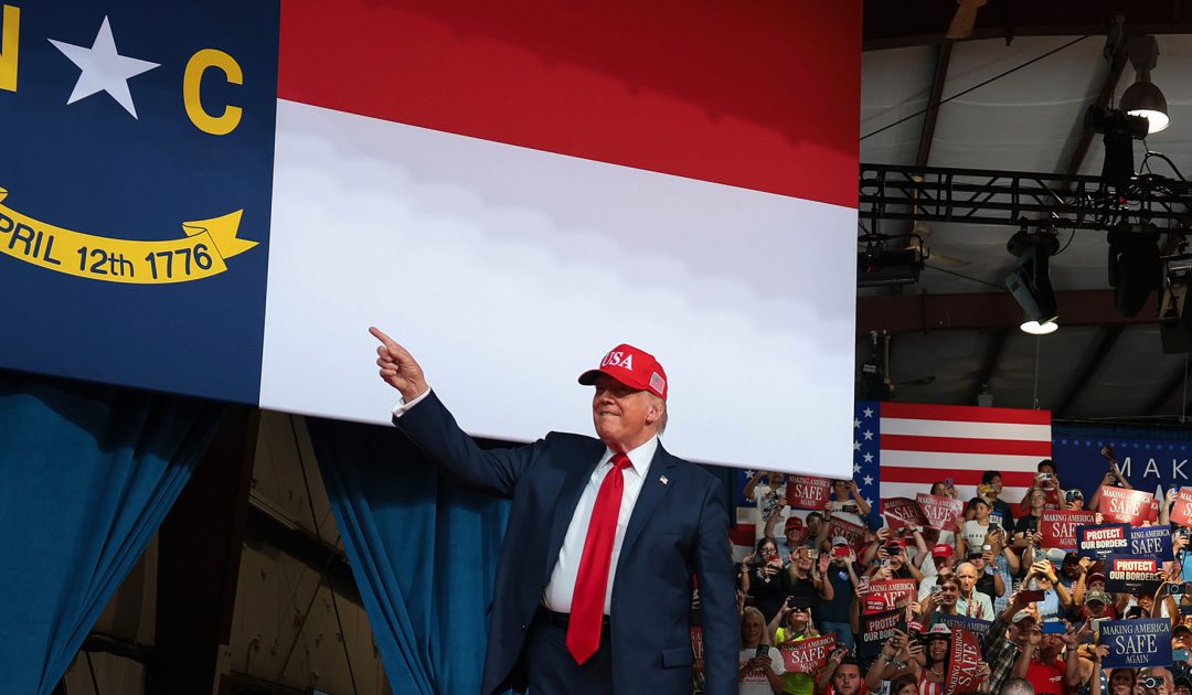 Trump bashes Democrats on crime while campaigning for Michael Whatley in North Carolina