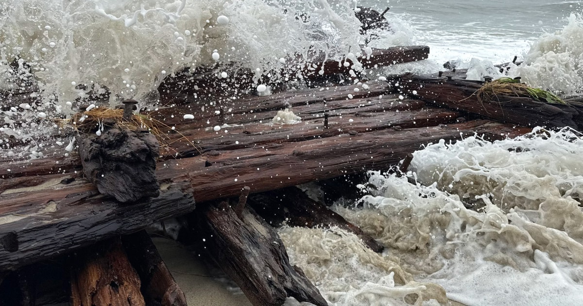 Nor’easter unearths fragments of 19th century shipwreck on Nantucket