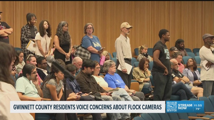 Gwinnett residents press police on Flock cameras at town hall after 3 officers fired