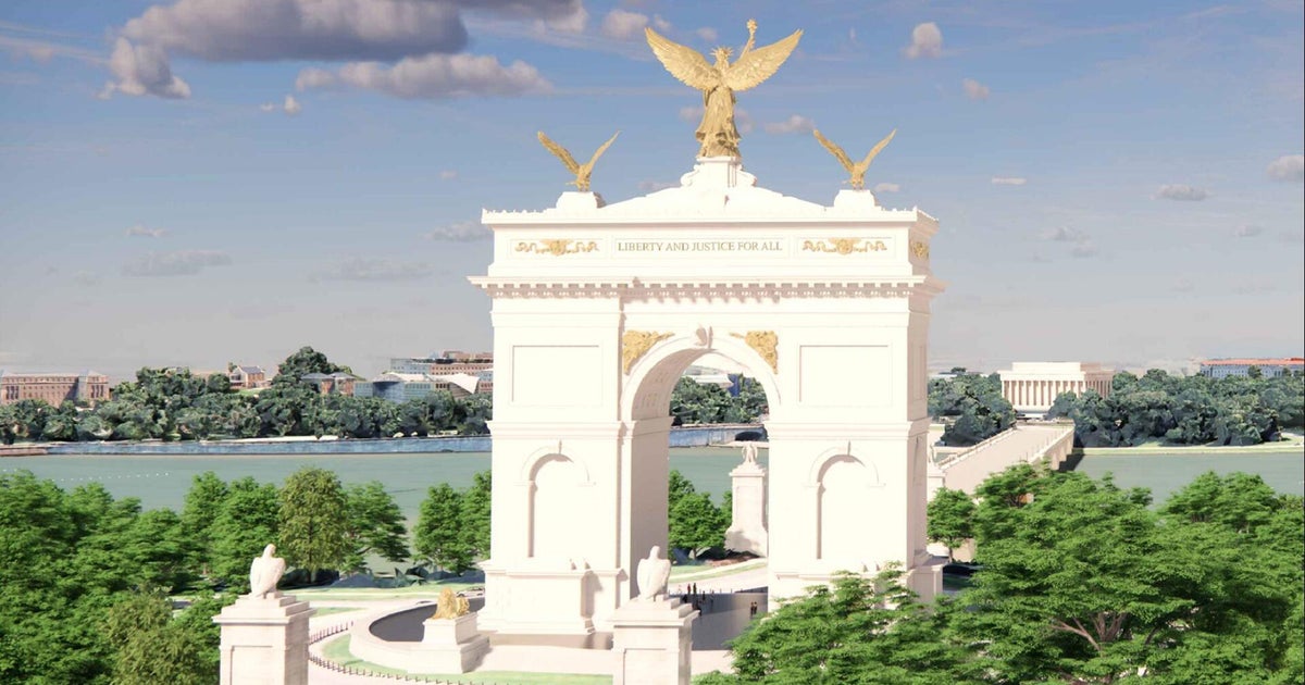 Trump says he agreed to convert triumphal arch into "top grade Military Complex" – CBS News