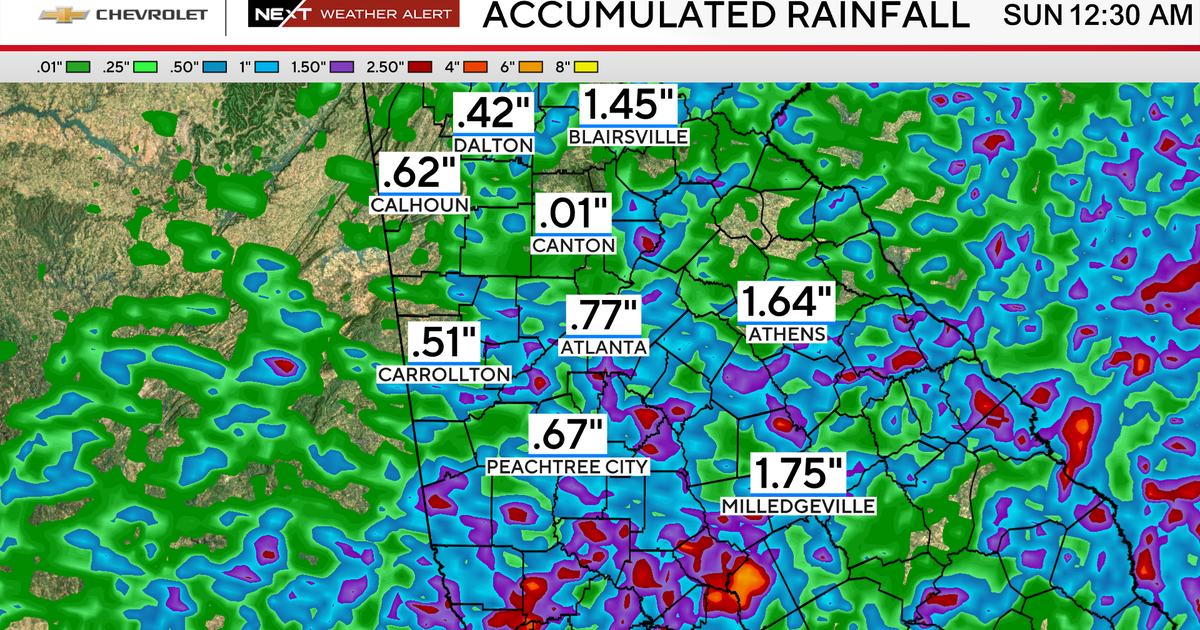 Severe storms could bring heavy rain, flooding to North Georgia on Thursday and Friday – CBS News