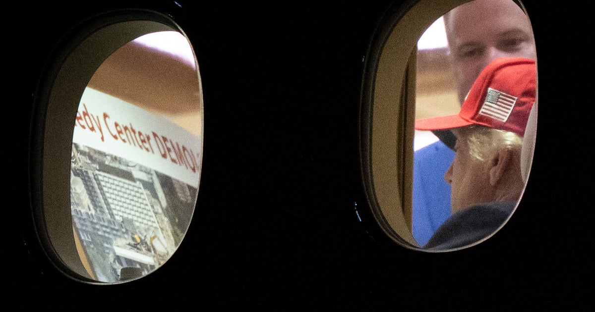 Trump photo shows him viewing "Kennedy Center demolished" document