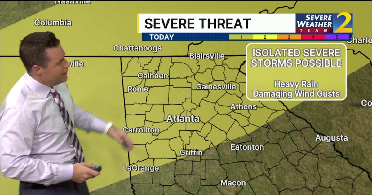 Risk for severe storms Monday. Big temperature changes later this week – WSB-TV