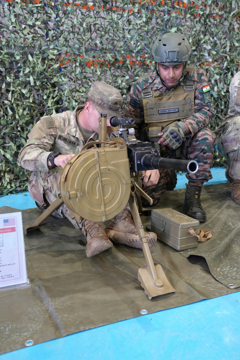 U.S. Army Soldiers get hands-on with Indian Army weapons, equipment during Yudh Abhyas 2026