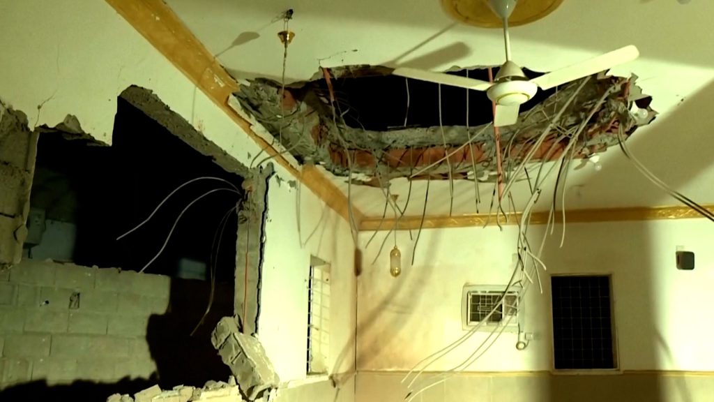 Mosque and homes damaged in Saudi Arabia after alleged Houthi strike