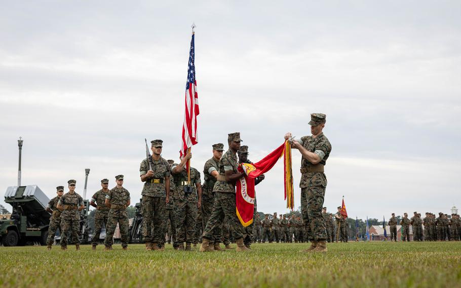 Marines dedicate first medium missile battalion at Camp Lejeune