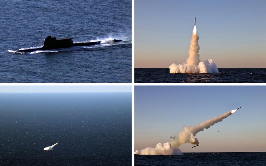 North Korea fires cruise missiles from a submarine as October launches mount