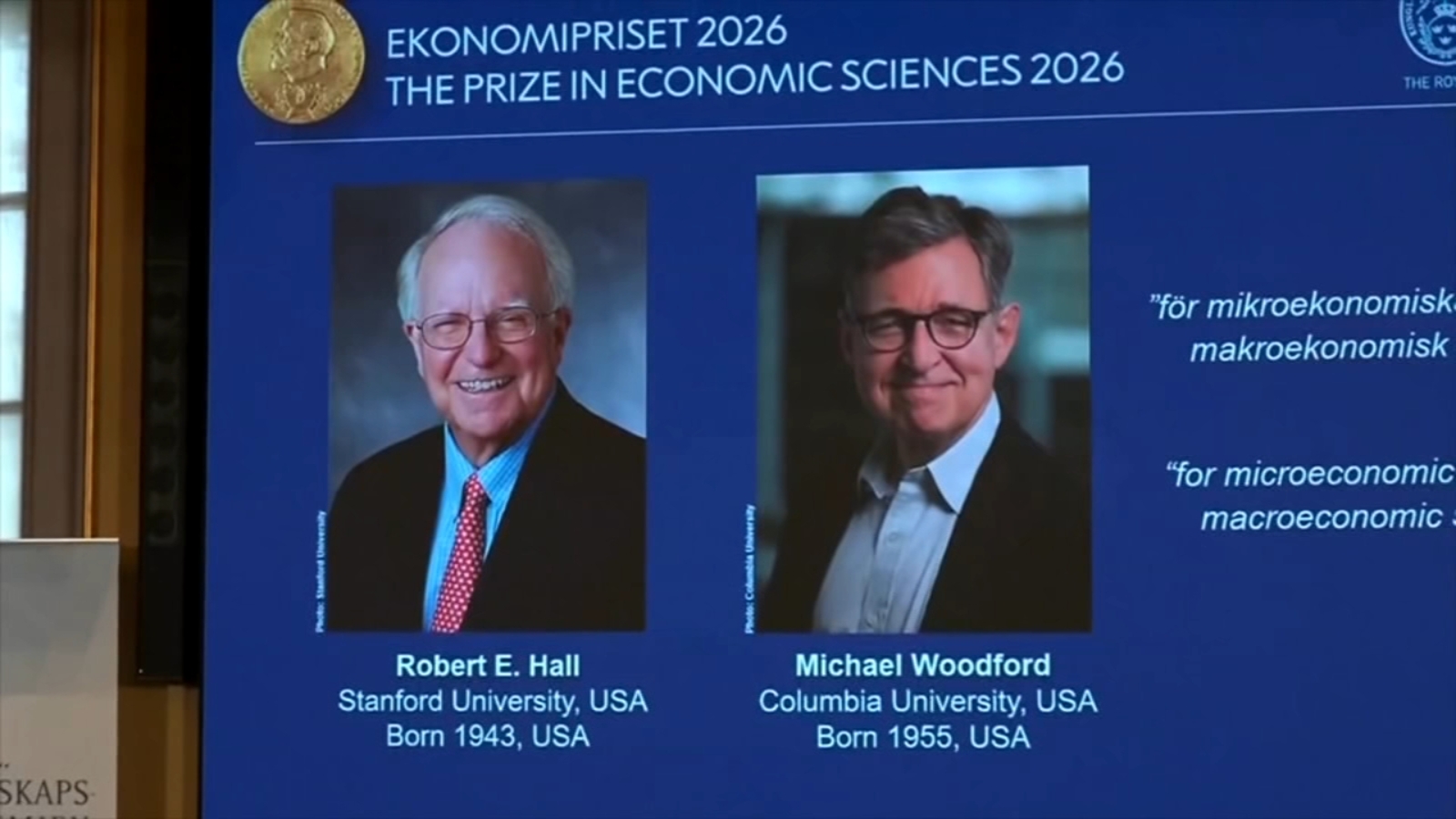 Stanford economists wins Nobel for overturning assumptions about how to deal with economic shocks – ABC7 Bay Area