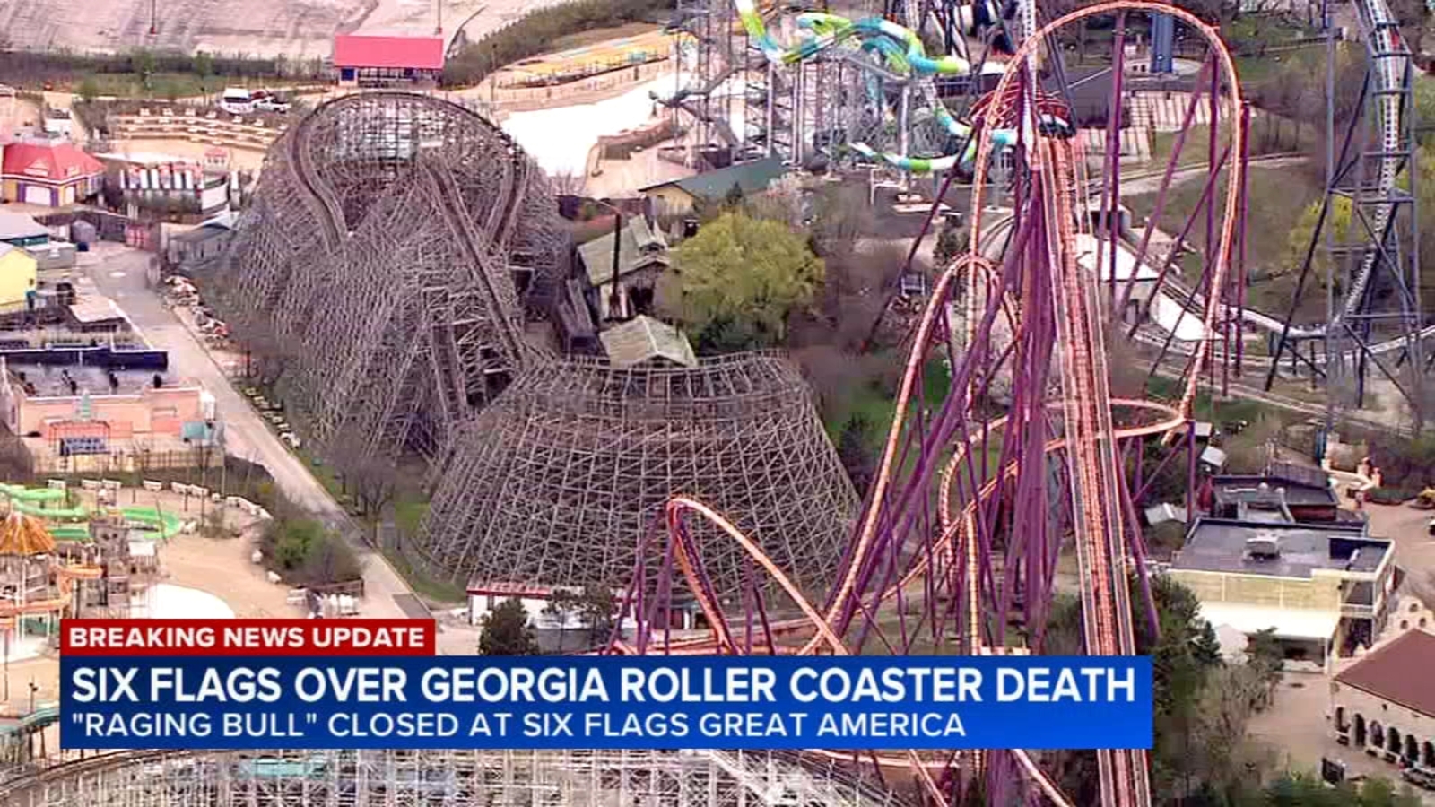 Six Flags Over Georgia death involving Goliath roller coaster results in Raging Bull closed at Six Flags Great America in Gurnee – ABC7 Chicago