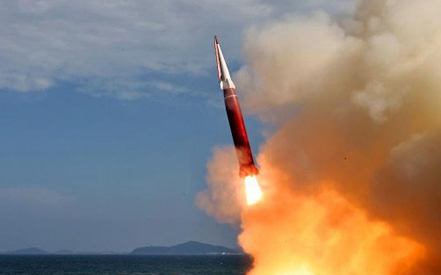 North Korea fires barrage of short-range missiles off its eastern coast