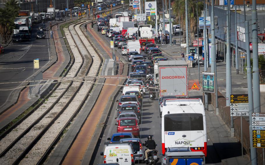 Navy base in Italy authorizes work from home amid trucking strikes, gas and food shortages