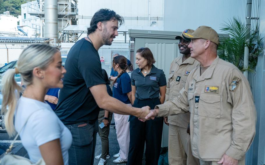 Pirates pitcher Paul Skenes returns to his military roots during USO tour of Japan