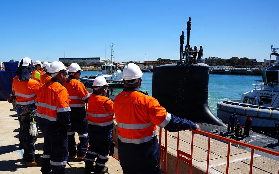 First submarine selected for Australia rotations arrives Down Under for maintenance