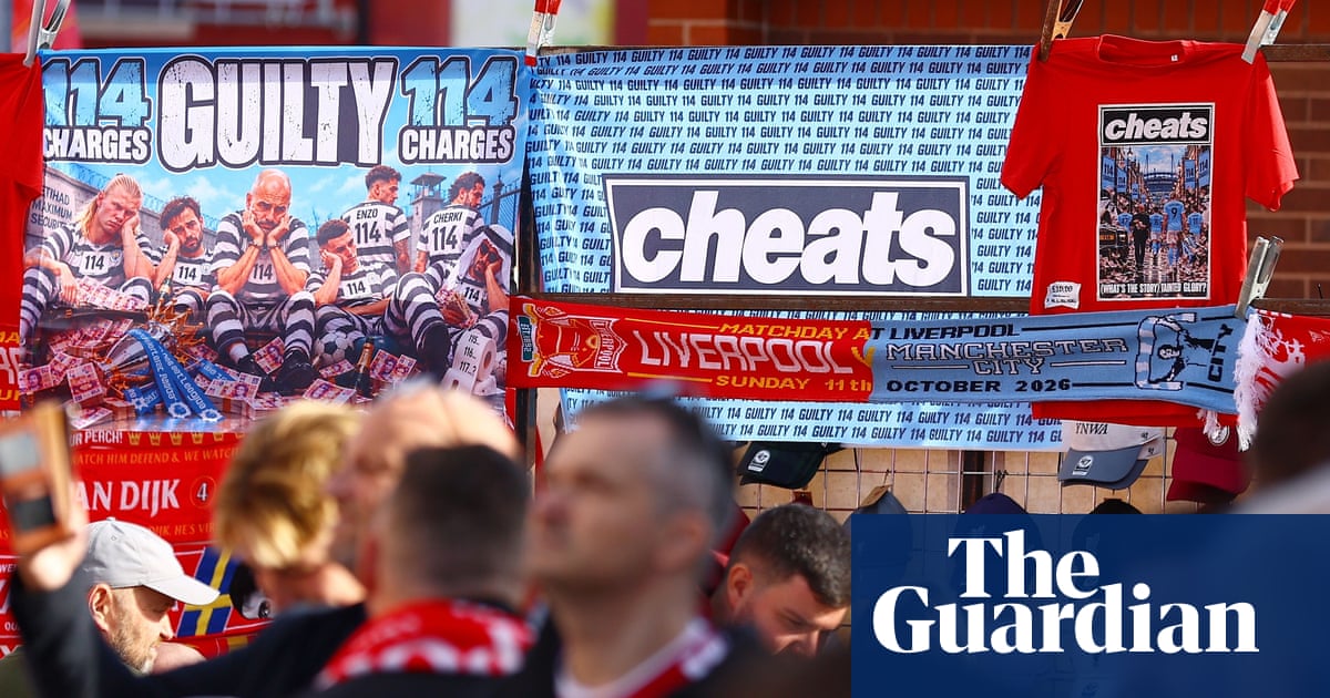 Tension, ‘cheat’ banners and inflatable bananas: Manchester City’s welcome to Anfield