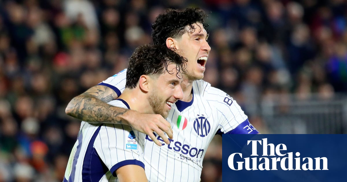 European football: Two late own goals return Inter to top of Serie A but Milan lose at home