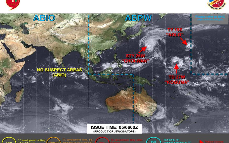 Traffic builds on western Pacific Typhoon Freeway