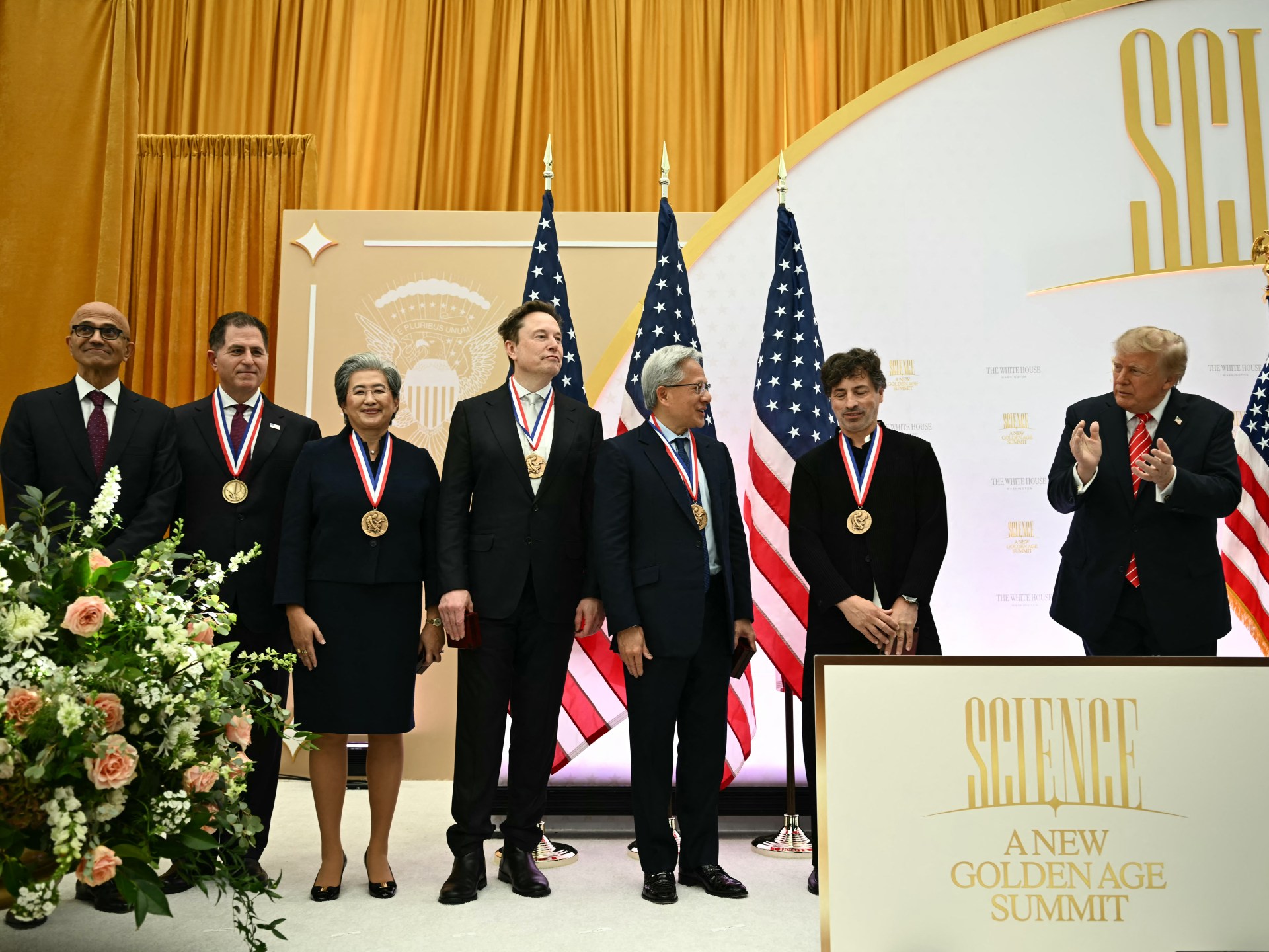 Trump gives top US science awards to Elon Musk and other tech executives – Al Jazeera