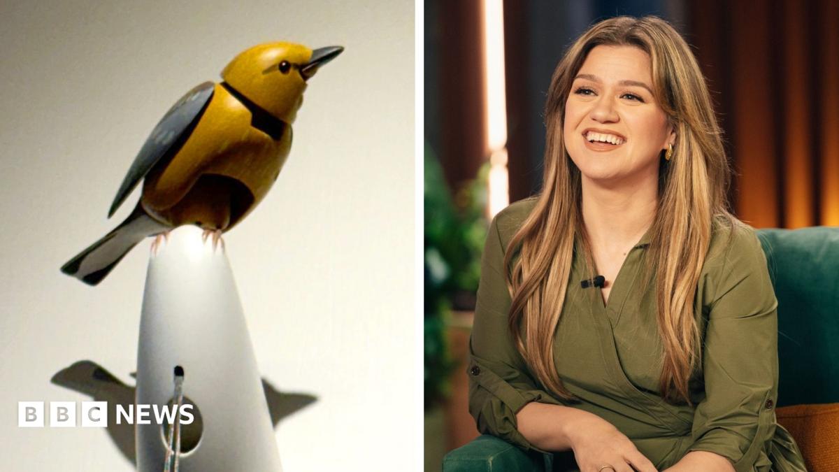 At the Brooklyn shop in 'surreal' row with Kelly Clarkson over mechanical bird