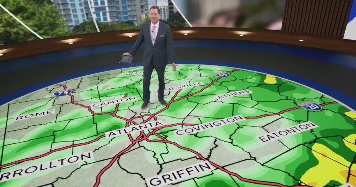 Rain clouds about to make their mark across metro Atlanta – CBS News