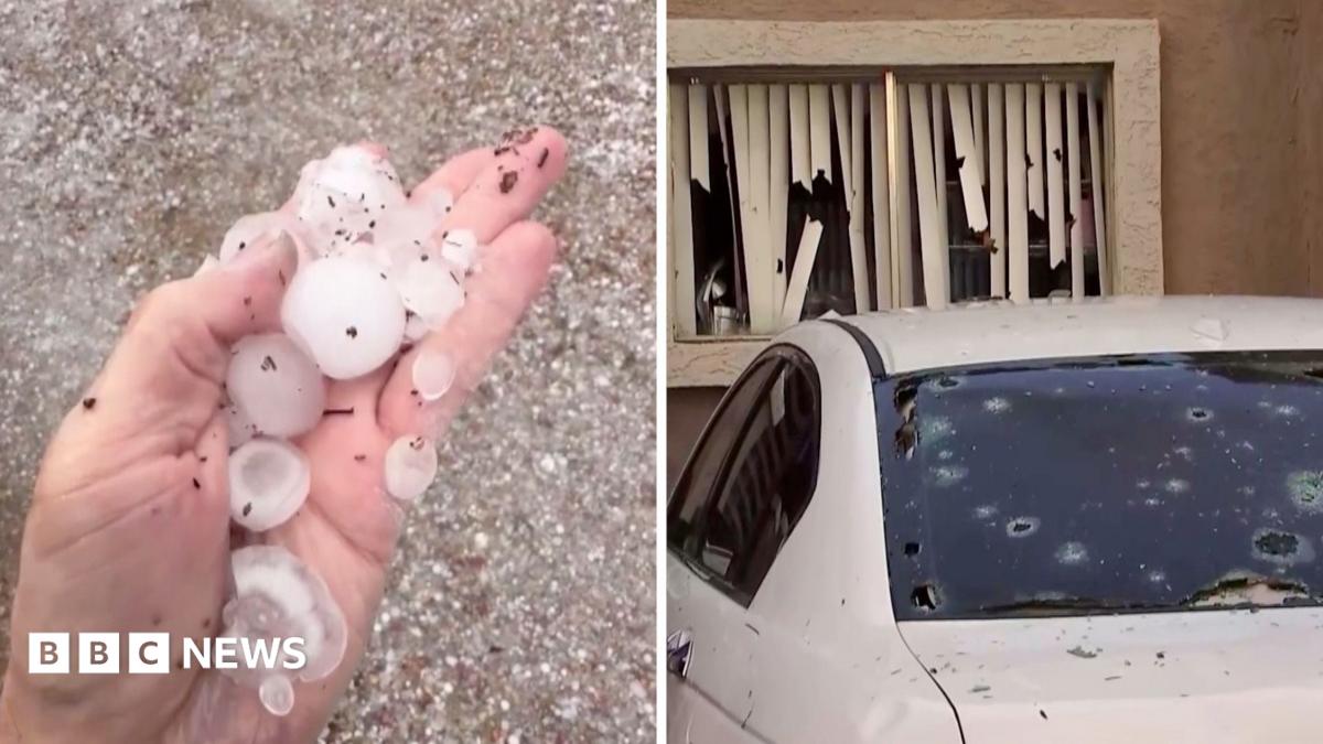 Damaging hail pelts Phoenix in rare storm