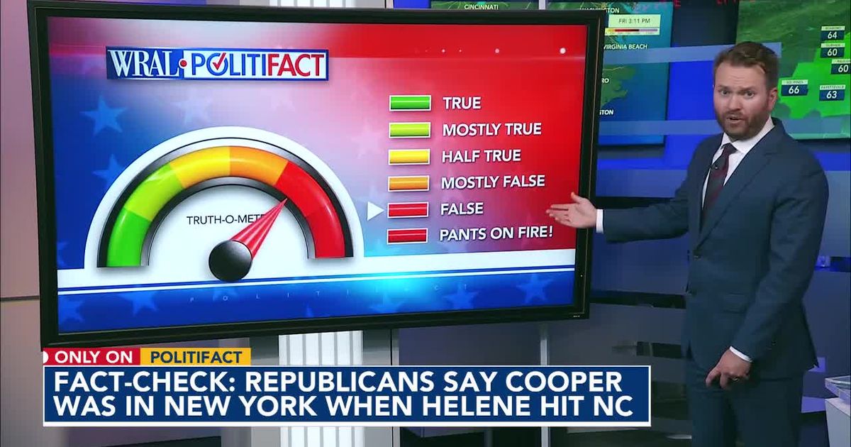Fact-check: Republicans claim Cooper was in New York when Helene hit North Carolina – WRAL