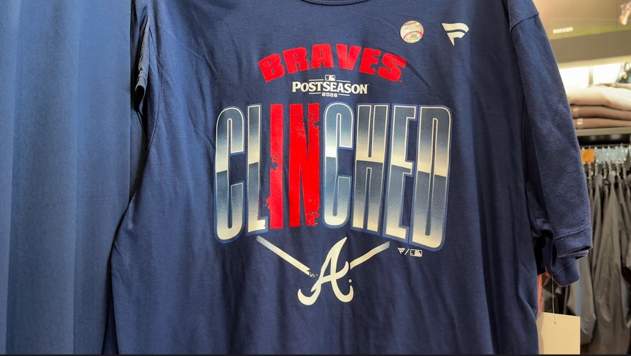 Braves fans show their postseason pride with new gear – Spectrum News