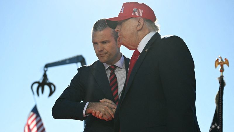 A ‘generational defense opportunity’: Hegseth offers full-throated endorsement of Trump’s arch amid legal battle – CNN