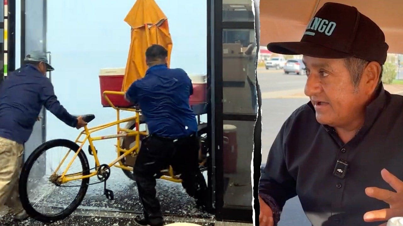 WATCH: Phoenix bank employees rescue food vendor during severe Arizona storm in viral video