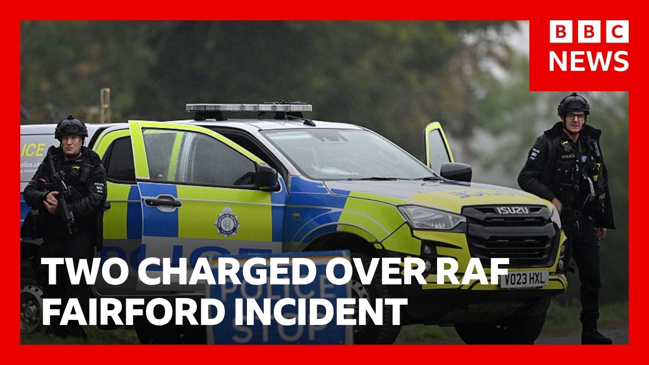RAF Fairford: Two charged over alleged plot to assist Iran | BBC News