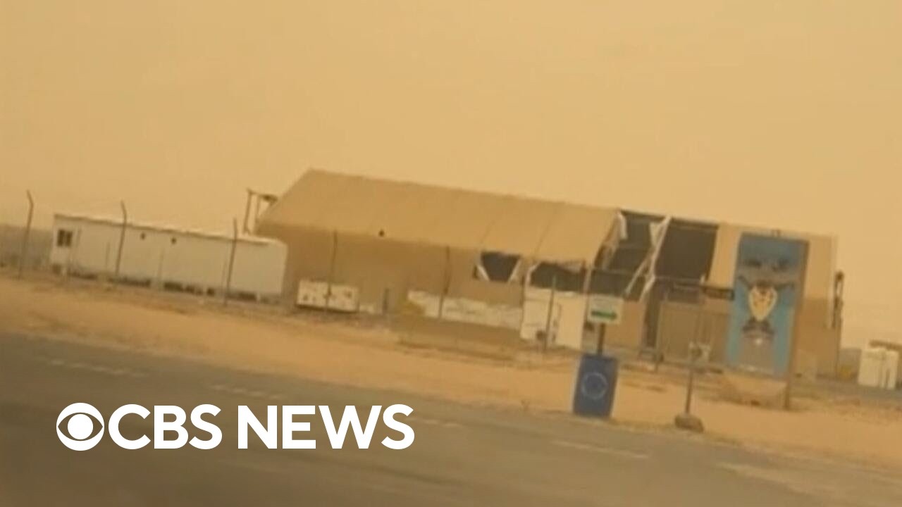 Never-before-seen footage shows Iranian attack on U.S. base in Kuwait amid war