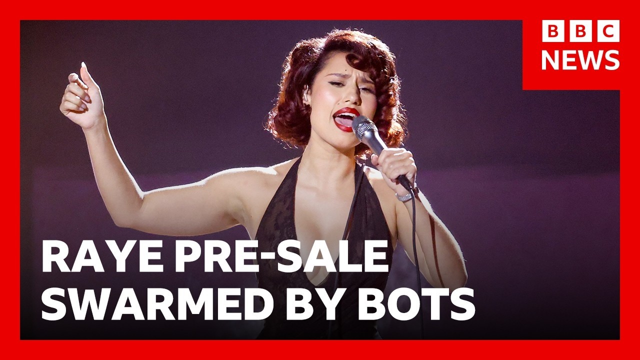 LIVE: Raye hits back at ticket touts who “overwhelmed” sign-up for her show | BBC News