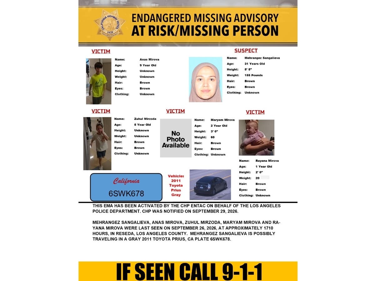 4 Children Missing With Mother; Endangered Missing Alert Issued In San Diego County – Patch