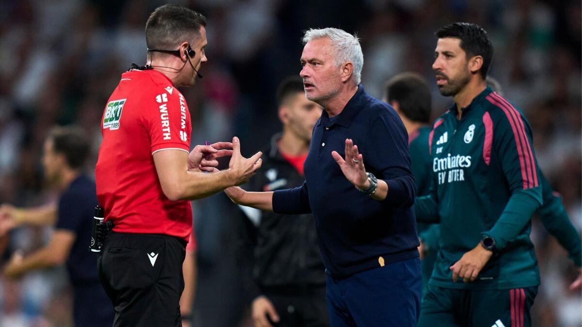 Real Madrid's Jose Mourinho skips press conference after Vini Jr.'s hair-pulling incident leads to red card