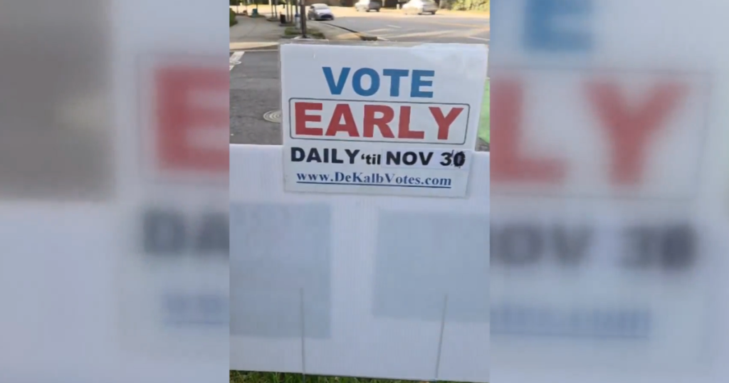 Inaccurate early voting signs create concern among DeKalb County residents – CBS News