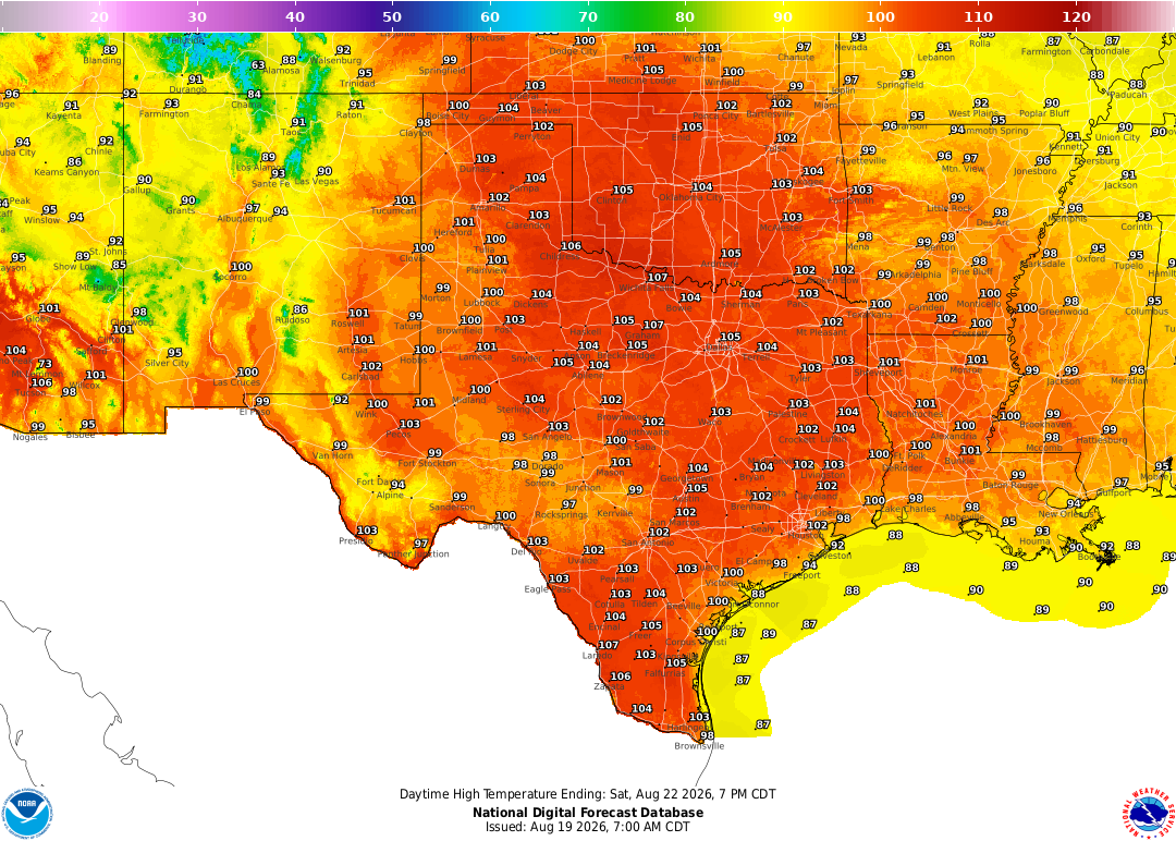 Much of Texas to reach highs of over 100 degrees this weekend – Houston Public Media